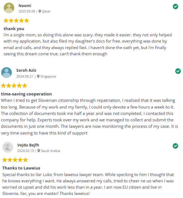 Reviews from Arab clients of Laweius